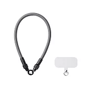 ELECOM 8mm手機短掛繩60W2合1充電線(附夾片)- 黑