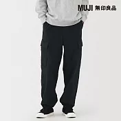 【MUJI 無印良品】男水洗棉舒適工作褲 XL 黑色