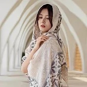 【AnZa】涼感防曬民族風披肩絲巾圍巾(2款)         FREE 米灰