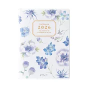 MIDORI POCKET DIARY 2026手帳(月雙週)A6- 鄉村花漾