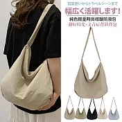 【Sayaka紗彌佳】靜好時光・文青斜挎包｜輕量褶皺防潑水大容量 肩背包 -卡其色