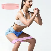 PinUpin 瑜珈乳膠拉力帶 提臀練腿拉力圈 健身塑形腿運動核心力量 基礎款10磅 粉色