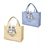 【Kusuguru Japan】日本眼鏡貓 手提包 防水覆膜材質萬用包 - Animal Mode款 -藍色