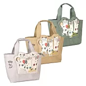 【Kusuguru Japan】日本眼鏡貓 手拿包  前口袋立體貼花造型 狂歡high咖眼鏡貓 拉鍊手提包 -黃色