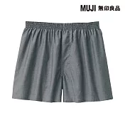 【MUJI 無印良品】男柔滑前開平口褲 S 深灰