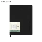 2026 MOLESKINE週記手帳/ 12M/ 硬殼/ XL型/ 黑