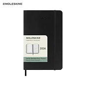 2026 MOLESKINE週記手帳/ 12M/ 軟皮/ 口袋型/ 黑