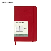 2026 MOLESKINE週記手帳/ 12M/ 硬殼/ 口袋型/ 紅