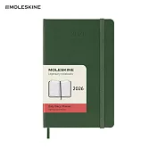 2026 MOLESKINE日記手帳/ 12M/ 硬殼/ 口袋型/ 綠