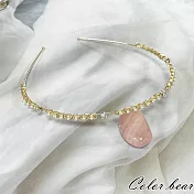 【卡樂熊】韓系優雅流光鑽造型髮箍- 金色