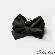 【卡樂熊】氣質韓風立體大蝶結造型鯊魚夾/抓夾/髮夾- 深灰色