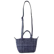 [星巴克]藍品牌毛呢風側背袋