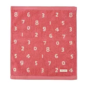 【日本丸真】SOU SOU 經典原創數字純棉洗臉巾 珊瑚紅 珊瑚紅