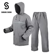 【SHANG SHUO】兩件式海膠輕量雨衣-多色 L 輕羽灰