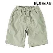 【MUJI 無印良品】兒童速乾五分褲 110 淺綠