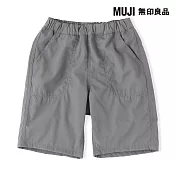 【MUJI 無印良品】兒童速乾五分褲 110 灰白