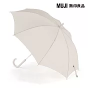 【MUJI 無印良品】晴雨兩用識別加掛長傘 象牙白