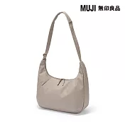 【MUJI 無印良品】撥水加工兩用單肩肩背包 深米
