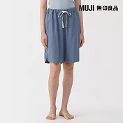 【MUJI 無印良品】女涼感柔滑短褲 S 煙燻藍