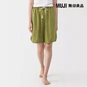 【MUJI 無印良品】女涼感柔滑短褲 S 淺綠