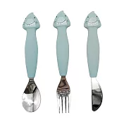 比利時 Trixie 動物造型刀叉匙3件組- 嘟嘟鯊魚