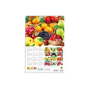 珠友 2026年2K吊掛式月曆(直式)/掛曆/365天計劃表/農曆/年曆/壁掛行事曆 ※宅配出貨※ 02水果