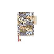 珠友 2026年A6/50K花布日誌/橫線1日1頁/日記手帳/日計劃/手札行事曆/每日時間軸管理/效率工作紀錄/一日一頁 01喵星