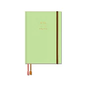 珠友 2026年B6/32K精裝日誌/橫線1日1頁/硬殼日記手帳/日計劃/手札行事曆/每日時間軸管理/效率工作紀錄/一日一頁 02若綠