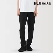 【MUJI 無印良品】男抗UV速乾裏毛褲 S 黑色