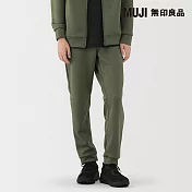 【MUJI 無印良品】男抗UV速乾裏毛褲 S 卡其綠