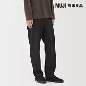 【MUJI 無印良品】男水洗丹寧舒適褲 S 黑色