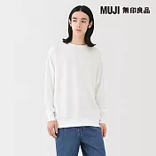 【MUJI 無印良品】男速乾鬆餅紋圓領長袖T恤 S 柔白