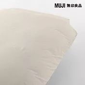 【MUJI 無印良品】柔舒水洗棉被套/Q /雙人加大/ 淺米