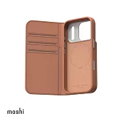 Overture 磁吸可拆式卡夾型皮套 for iPhone 17 Pro  珊霞粉