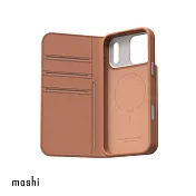 Overture 磁吸可拆式卡夾型皮套 for iPhone 17 Pro Max  珊霞粉