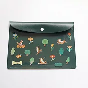【 Hello Studio 你好工作室 】狐吉花園｜B5 多用途收納袋 森林綠
