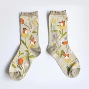 【 Hello Studio 你好工作室 】日暮花序｜插畫棉襪