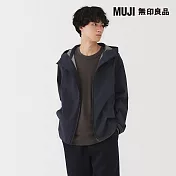 【MUJI 無印良品】男撥水加工連帽外套 M 暗藍