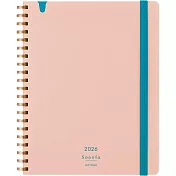 KOKUYO 2026 Sooofa軟線圈手帳筆記本(月間)B6- 淡粉