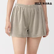 【MUJI 無印良品】女棉絲絨平口褲 M 淡棕