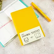 【conifer綠的事務】2026年50K柏金皮紋八分割週誌  陽光黃