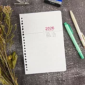【conifer綠的事務】2026年25K直式週誌內頁 適用6孔、20孔孔夾  活頁內頁