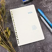 【conifer綠的事務】2026年25K橫式週誌內頁 適用6孔、20孔孔夾  活頁內頁