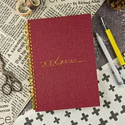 【conifer綠的事務】2026年25K苧麻雙線圈橫式週誌  藏紅
