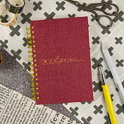 【conifer綠的事務】2026年50K苧麻雙線圈橫式週誌  藏紅