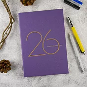 【conifer綠的事務】2026年25K年旅軟背精裝橫式週誌  霧光紫