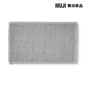【MUJI 無印良品】棉鬆絨浴室地墊/S/淺灰成品尺寸:W36×L60 cm