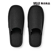 【MUJI 無印良品】可水洗左右皆可使用拖鞋/L/黑色25-26.5 cm用