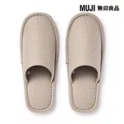 【MUJI 無印良品】可水洗左右皆可使用拖鞋/XL/米色26.5-28 cm用