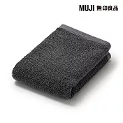 【MUJI 無印良品】棉圈絨雙線織手巾/可吊掛/墨黑色成品尺寸:W34×L35 cm